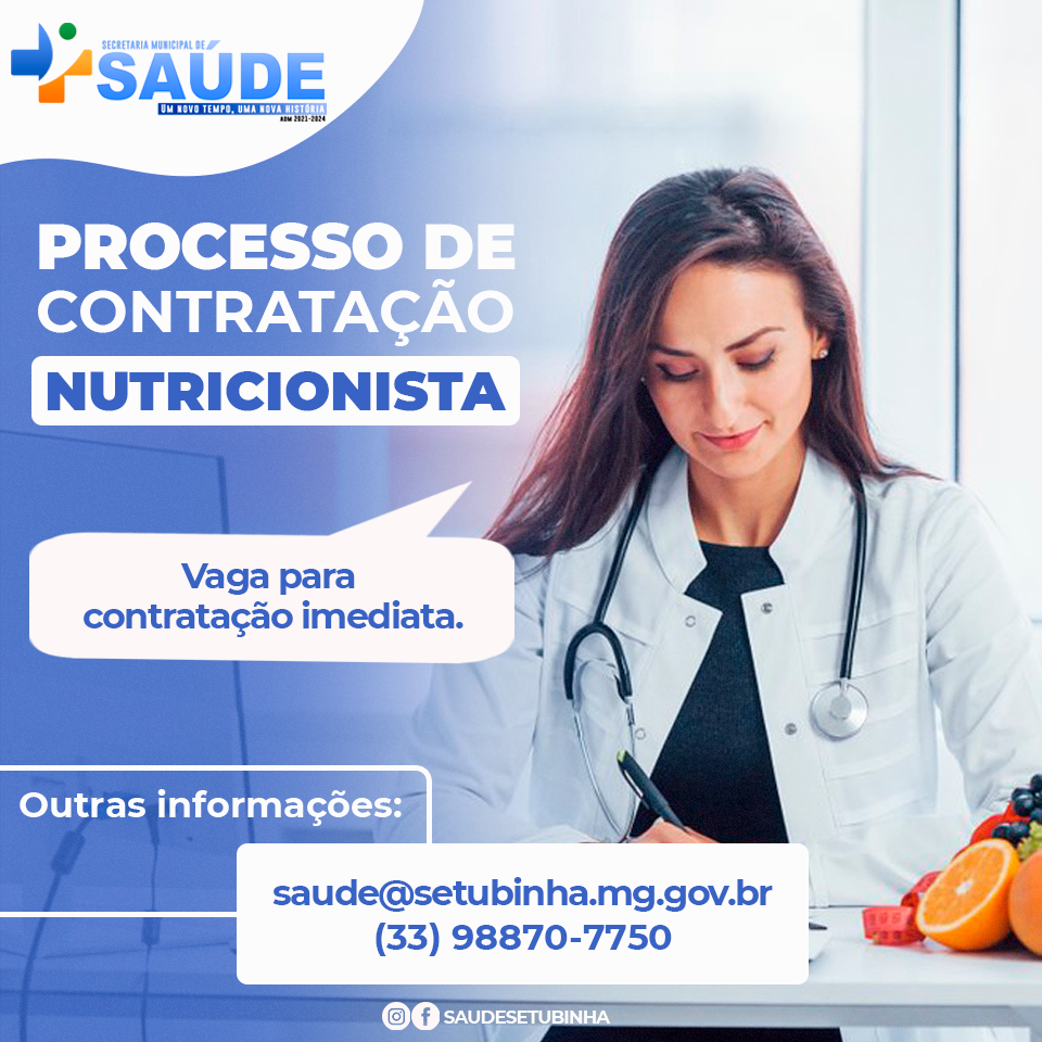 CONTRATA-SE NUTRICIONISTA